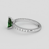 1.16 Ct. Bluish Green Sapphire Ring, 18K White Gold 4