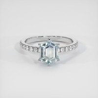1.68 Ct. Sapphire Ring, 18K White Gold 1