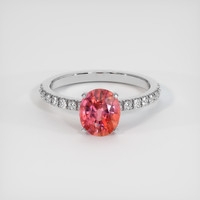 2.04 Ct. Sapphire Ring, 18K White Gold 1