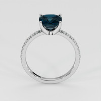 2.32 Ct. Greenish Blue Sapphire Ring, 18K White Gold 3