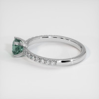 0.83 Ct. Sapphire Ring, 18K White Gold 4