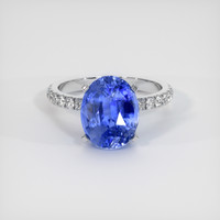 5.93 Ct. Sapphire Ring, 18K White Gold 1