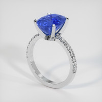 5.93 Ct. Sapphire Ring, 18K White Gold 2