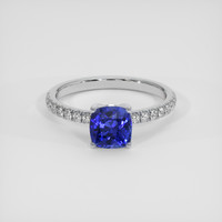 1.69 Ct. Blue Sapphire Ring, 18K White Gold 1