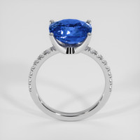 5.28 Ct. Blue Sapphire Ring, 18K White Gold 3
