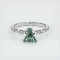 0.93 Ct. Sapphire Ring, 18K White Gold 1