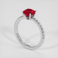 1.60 Ct. Ruby Ring, 18K White Gold 2