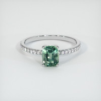 2.67 Ct. Sapphire Ring, 18K White Gold 1