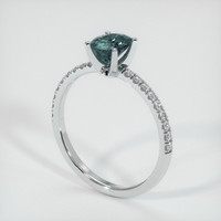 1.12 Ct. Sapphire Ring, 18K White Gold 2