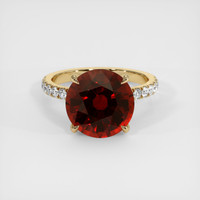 8.50 Ct. Orangish Red Spessartite Garnet Ring, 10K Yellow Gold 1
