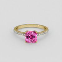 2.26 Ct. Pink Sapphire Ring, 10K Yellow Gold 1