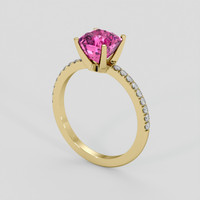 2.26 Ct. Pink Sapphire Ring, 10K Yellow Gold 2
