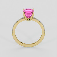 2.26 Ct. Pink Sapphire Ring, 10K Yellow Gold 3