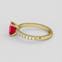 1.11 Ct. Purplish Red Ruby Ring, 10K Yellow Gold 4