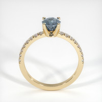 0.97 Ct. Greyish Blue Sapphire Ring, 10K Yellow Gold 3