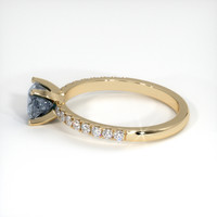 0.97 Ct. Greyish Blue Sapphire Ring, 10K Yellow Gold 4