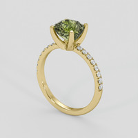 2.58 Ct. Greenish Yellow Sapphire Ring, 10K Yellow Gold 2
