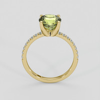 2.58 Ct. Greenish Yellow Sapphire Ring, 10K Yellow Gold 3