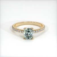 1.20 Ct. Green Sapphire Ring, 10K Yellow Gold 1
