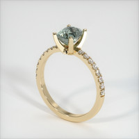 1.20 Ct. Green Sapphire Ring, 10K Yellow Gold 2