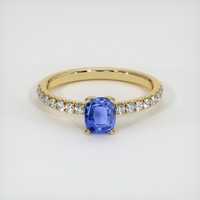 0.75 Ct. Sapphire Ring, 14K Yellow Gold 1