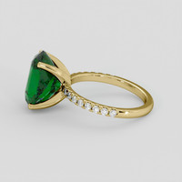 6.13 Ct. Tsavorite Garnet Ring, 14K Yellow Gold 4