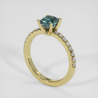 1.13 Ct. Bluish Green to Reddish Purple Alexandrite Ring, 14K Yellow Gold 2