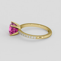 2.26 Ct. Pink Sapphire Ring, 14K Yellow Gold 4