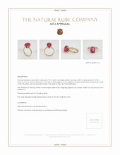 Ruby Ring 9.21 Ct. 14K Yellow Gold Appraisal