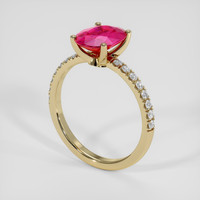 1.78 Ct. Pinkish Red Ruby Ring, 14K Yellow Gold 2