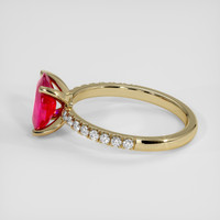 1.78 Ct. Pinkish Red Ruby Ring, 14K Yellow Gold 4