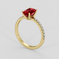 1.71 Ct. Ruby Ring, 14K Yellow Gold 2
