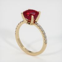 3.15 Ct. Ruby Ring, 14K Yellow Gold 2