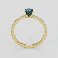 1.01 Ct. Greenish Blue Sapphire Ring, 14K Yellow Gold 3