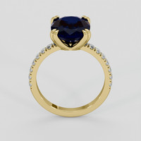 4.19 Ct. Blue Sapphire Ring, 14K Yellow Gold 3