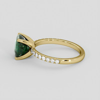 2.86 Ct. Bluish Green Sapphire Ring, 14K Yellow Gold 4