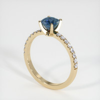 0.90 Ct. Sapphire Ring, 14K Yellow Gold 2