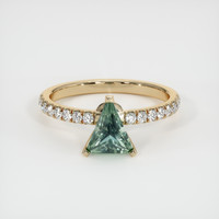 0.93 Ct. Sapphire Ring, 14K Yellow Gold 1