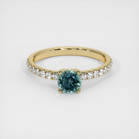 0.57 Ct. Sapphire Ring, 14K Yellow Gold 1