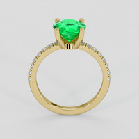 1.45 Ct. Emerald Ring, 18K Yellow Gold 3