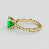 1.45 Ct. Emerald Ring, 18K Yellow Gold 4