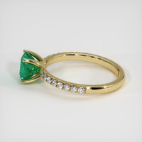 1.29 Ct. Emerald Ring, 18K Yellow Gold 4