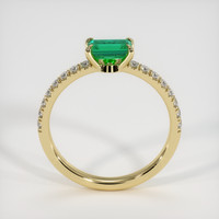 0.38 Ct. Emerald Ring, 18K Yellow Gold 3