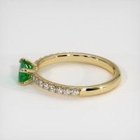 0.38 Ct. Emerald Ring, 18K Yellow Gold 4