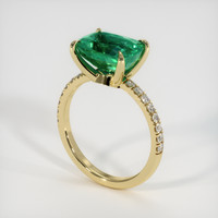 3.30 Ct. Emerald Ring, 18K Yellow Gold 2