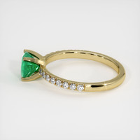 0.80 Ct. Emerald Ring, 18K Yellow Gold 4