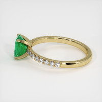 0.80 Ct. Emerald Ring, 18K Yellow Gold 4