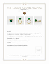 Emerald Ring 4.66 Ct., 18K Yellow Gold Appraisal