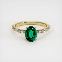 Emerald Ring 1.00 Ct. 18K Yellow Gold Preview