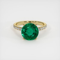 3.36 Ct. Emerald Ring, 18K Yellow Gold 1